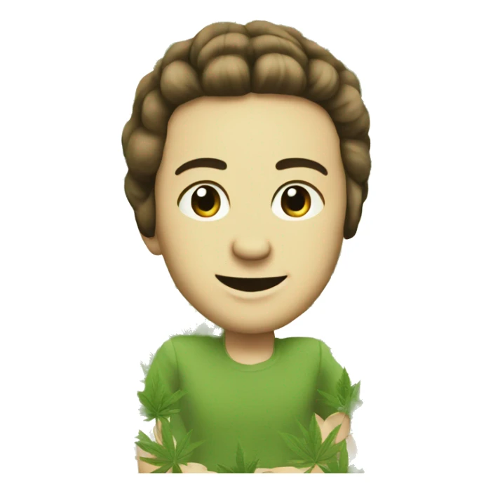 Retro 60s advert 420 leaves hemp leaves sticker