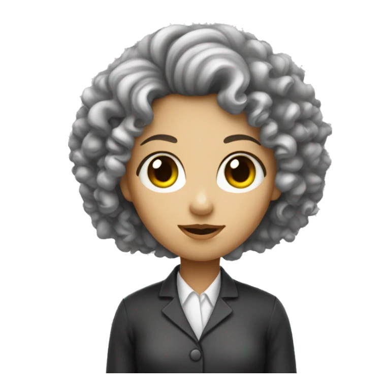 Curly girl with white skin cientific and investigator sticker