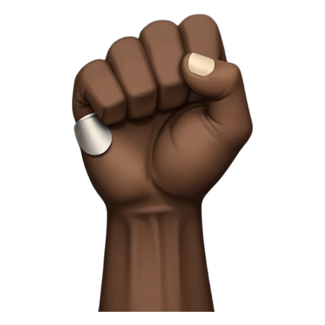 A black fist logo based on rebellion against rome sticker