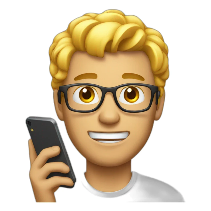 Man play games on his phone sticker