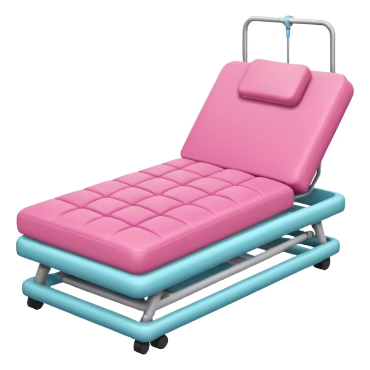 cama de fisioterapia color rosa  sticker