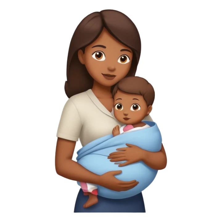 a woman who carries a baby while working in a big company sticker