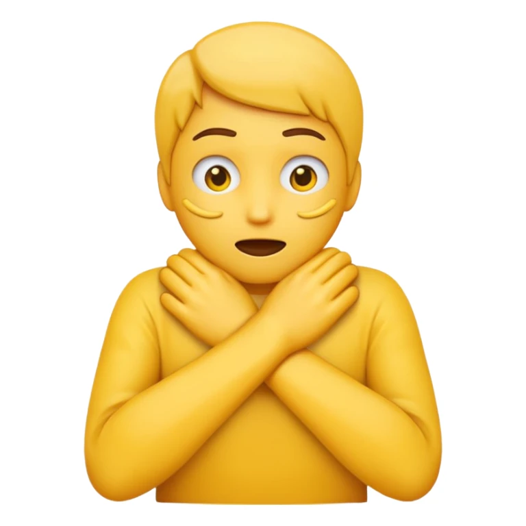 Hands in a strangling stance no bodies or faces just yellow hand emoji style sticker