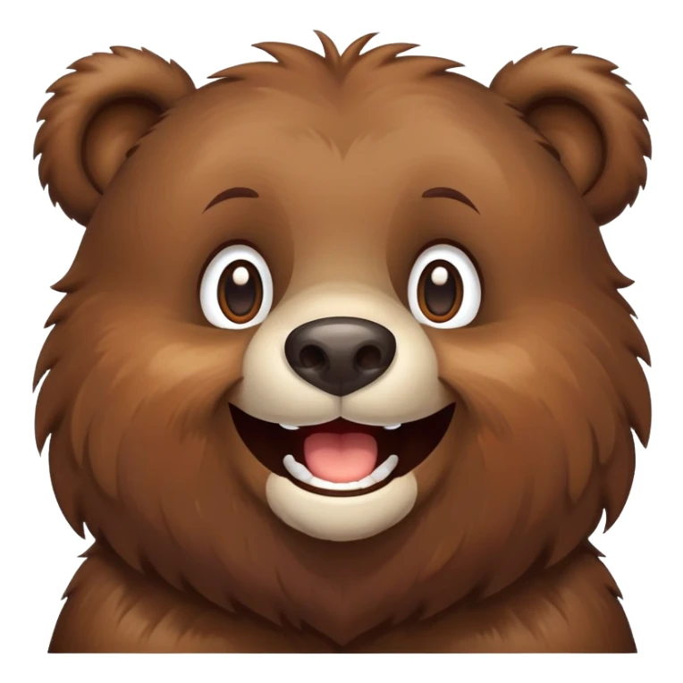 Happy bear with a big smile sticker