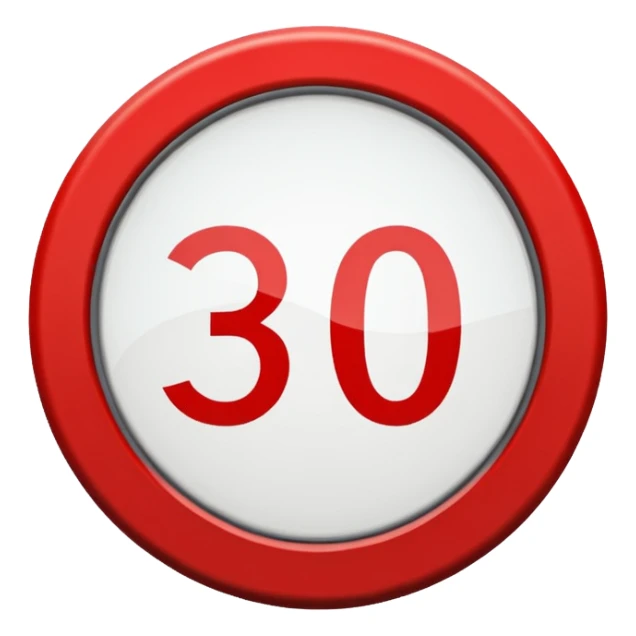 tempo 30 verkehrsschild sticker