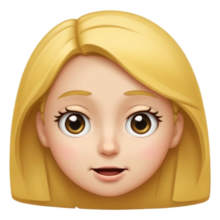Face looking to the side with wide eyes and low mouth with raised eyebrows make it a girl and make them tilting their head to the side, looking at me with side eyes and mouth closed making a smiling frown face close the mouth sticker