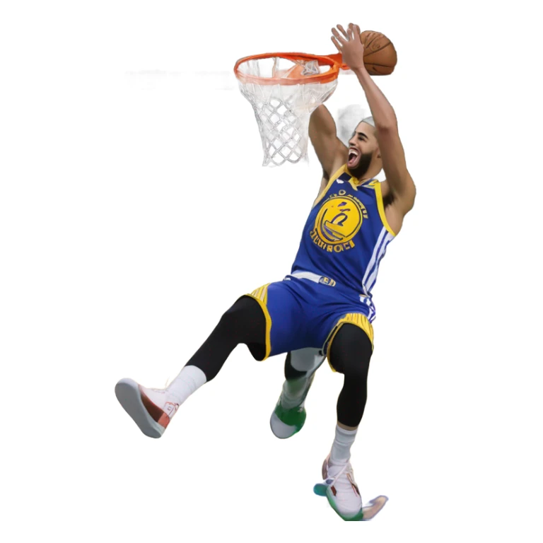Jayson Tatum dunking on draymond green sticker