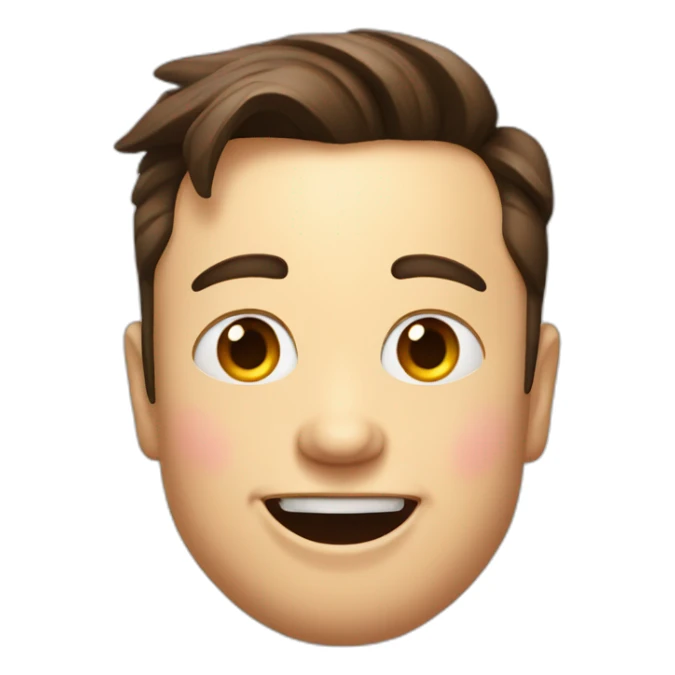 winking face with tongue elon musk sticker