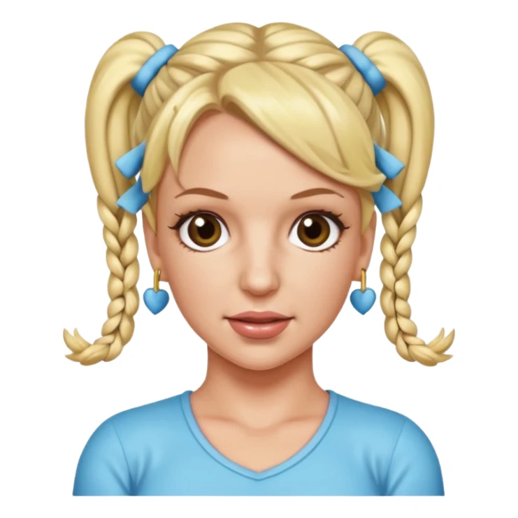 Britney Spears baby one more time pigtails sticker