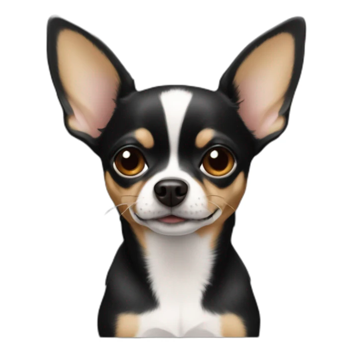 Chihuahua negro besos sticker