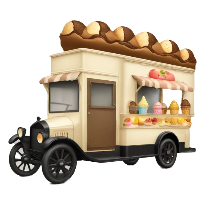 1917 ice cream food truck sticker
