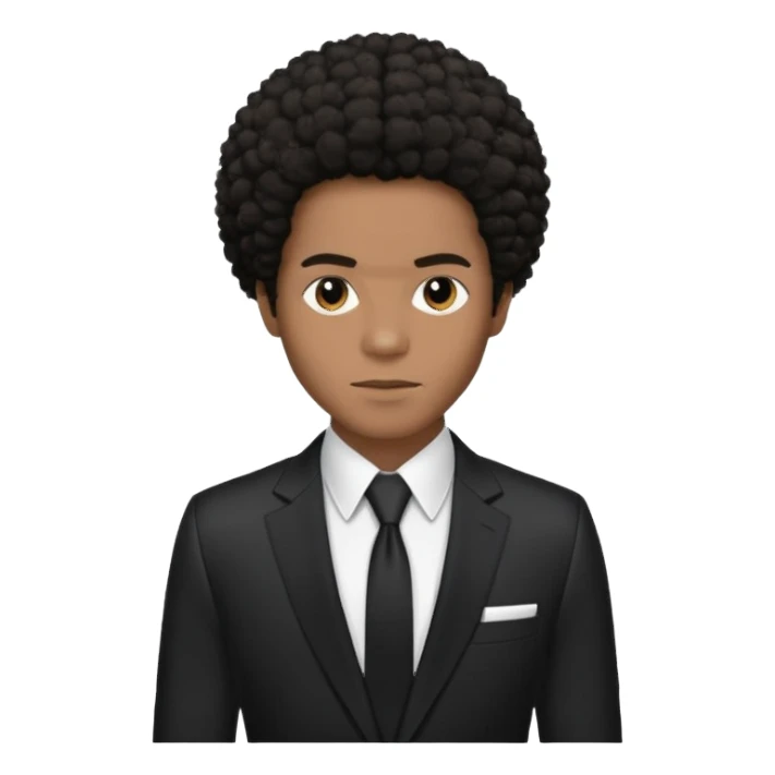 Maxwell, R&B Singer (b.1973) with dark brown afro hair  sticker