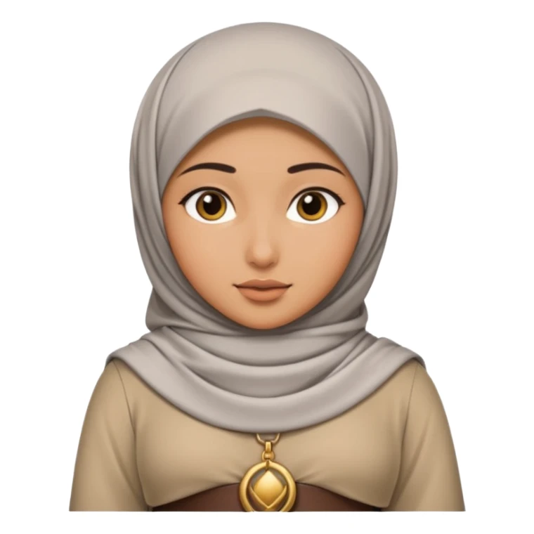 arab GIRL with hijab half body to belt sticker