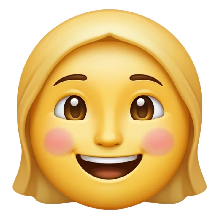 create a new unique simple heavenly smiling face emoji sticker