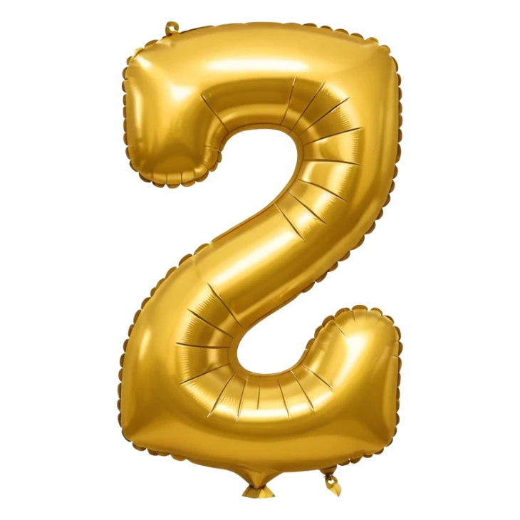 gold-balloon-shaped-like-number-4 sticker