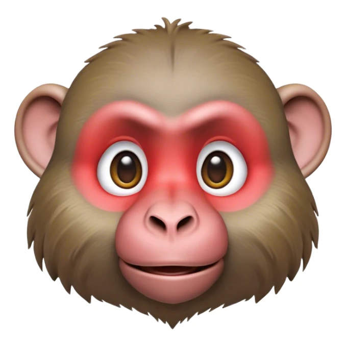 Cinematic Realistic Cute Baboon Portrait Emoji, Head tilted playfully and inquisitively, featuring a compact, sturdy build with a distinctly textured, expressive face characterized by bright, curious eyes and a subtly softened snout, rendered with realistic earthy detail and natural highlights, high shine, affectionate and spirited, styled with a touch of jungle whimsy, soft glowing outline, capturing the essence of a mischievous yet endearing baboon that appears ready to leap playfully out of the screen! sticker
