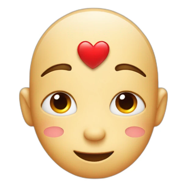 shy emoji with red cheeks and thankful eyes showing heart with their hands sticker