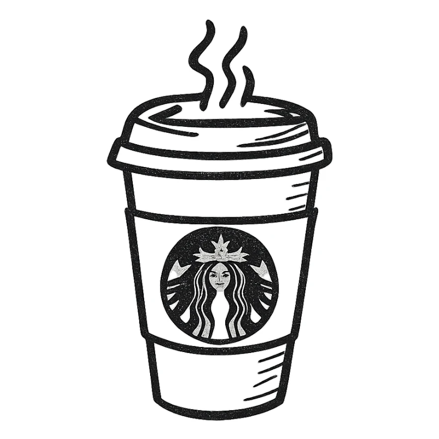 Starbucks cup of coffee sticker