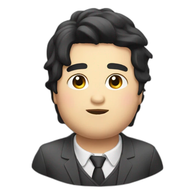 Fat Discord mod black hair sticker