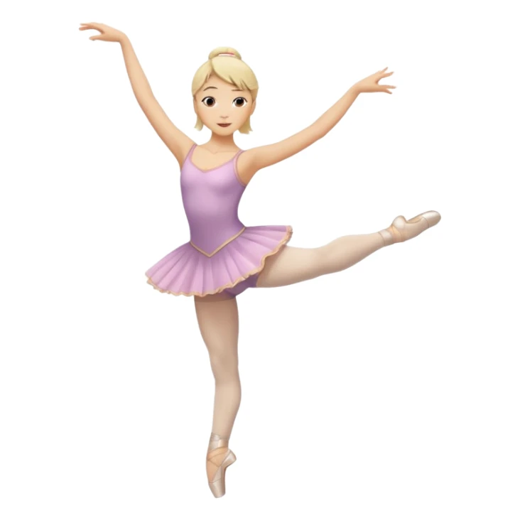 Blonde Asian dancing ballet, tippy toes sticker