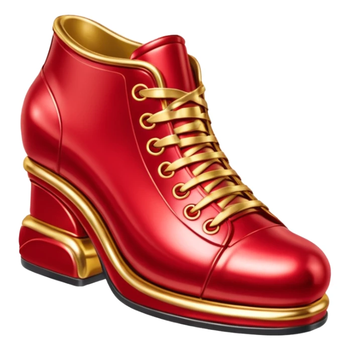 Jeff Koons style spam can designer shoe sculpture  sticker