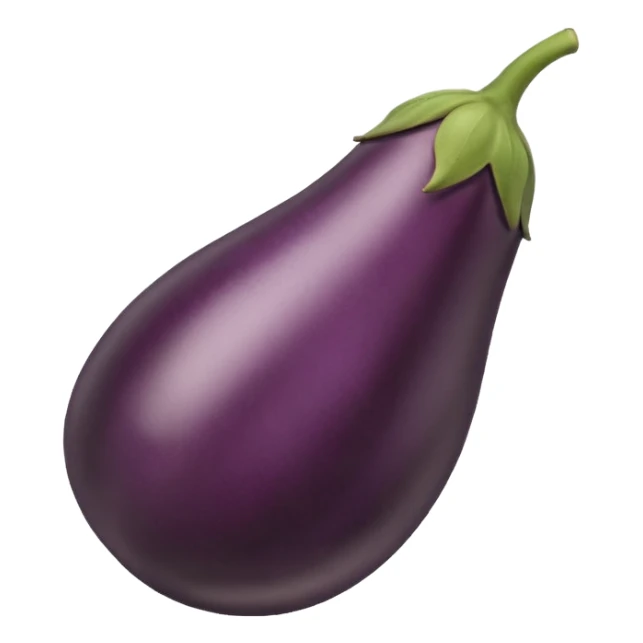 Eggplant emoji but replace the purple with brown sticker