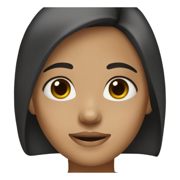 Girl with dark brown hair and light skin sticker