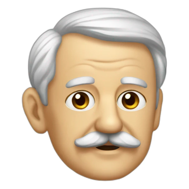 Old president of spain monocle and mustache  sticker