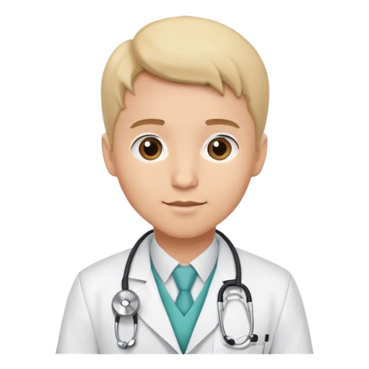 a yound doctor using lab coat and a littman stetoscope  sticker