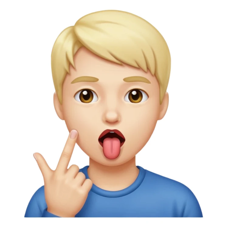 Person pinching there fingers with there tongue out sticker