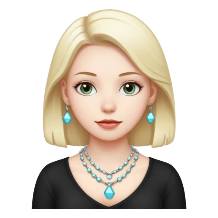 white girl with a hormone molecule sticker