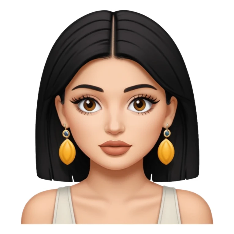 kylie jenner wear earrings sticker
