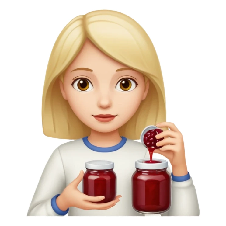 The girl with the jam sticker