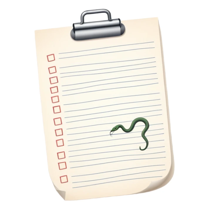 long curling to-do list paper looping up and down like a snake with tiny checkboxes fading into distance sticker