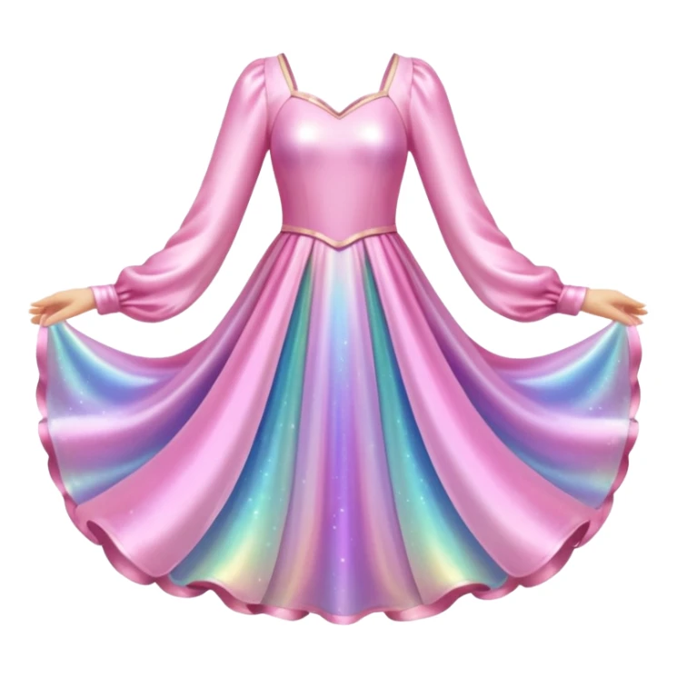 Realistic pink fairy sparkle dress sticker