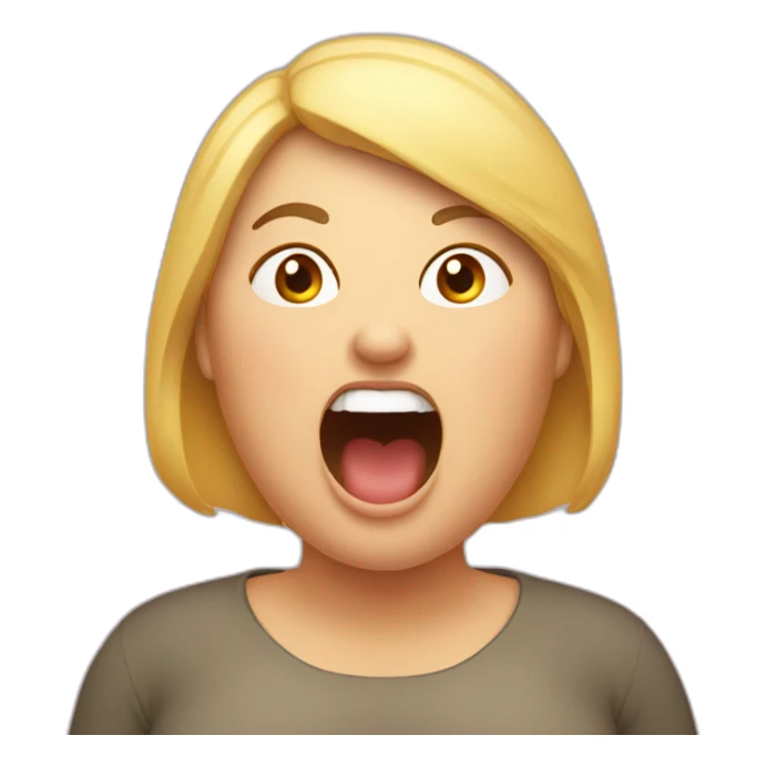 Chubby-Woman-with-mouth-open sticker