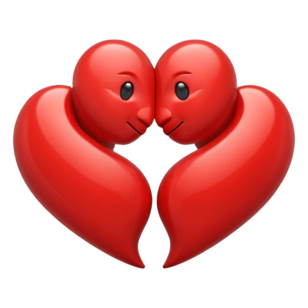 Deux coeur qui se font un calin  sticker