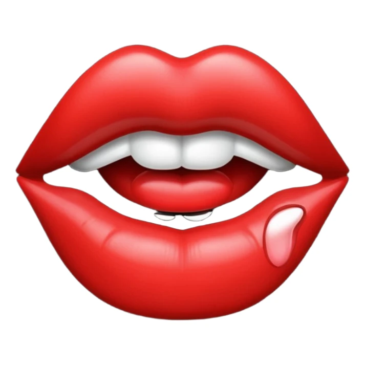 make a lip emoji like this 💋 but make it black sticker