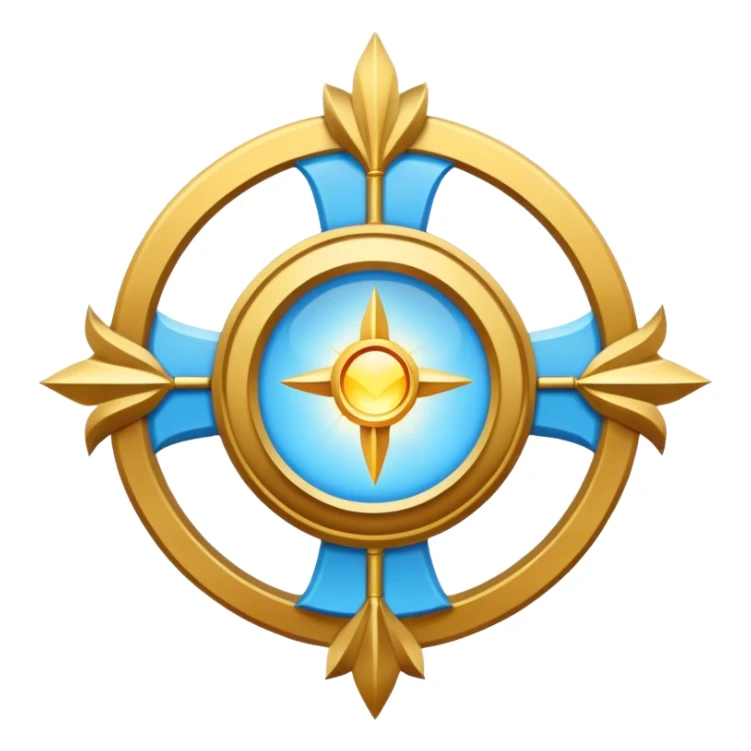 Apostle's emblem with a touch of light blue sticker