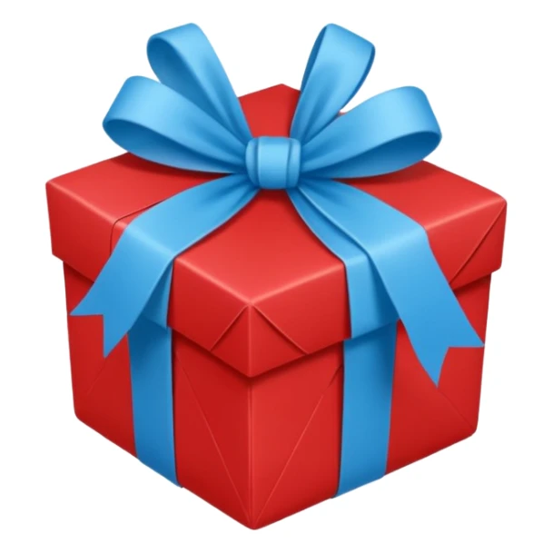 Cadeau rouge et bleu et avec écris dessus : cadeau à la clé  sticker