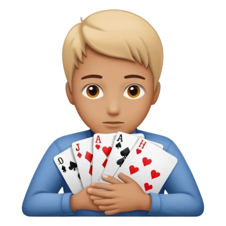 poker face emoji with a blank expression, offering a warm hug, soft colors sticker