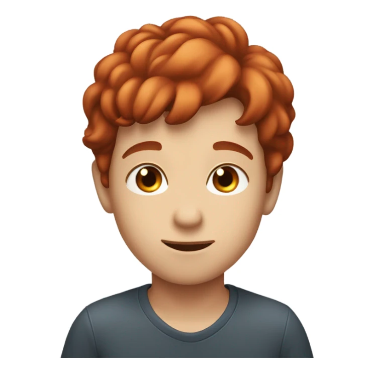 Two boys kissing, one redhead and one brown skin sticker