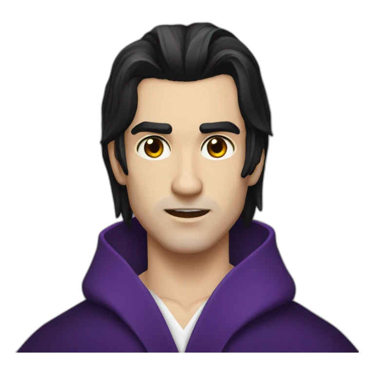 vampire purple eyes short dark hair robe handsome sticker