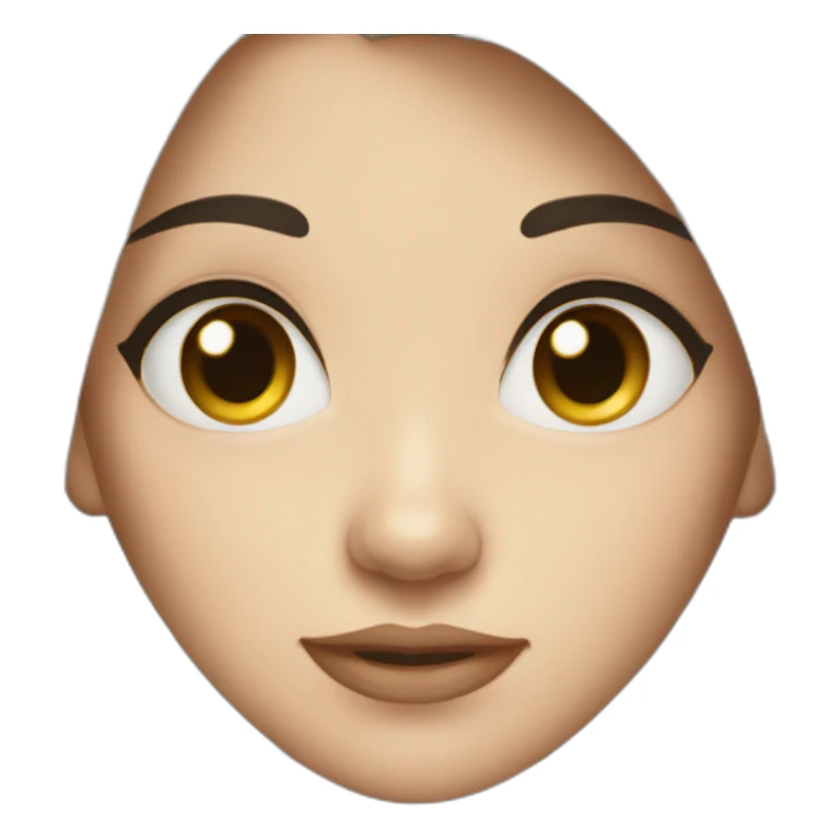 medium straight black haired white women with chubby cheeks sticker