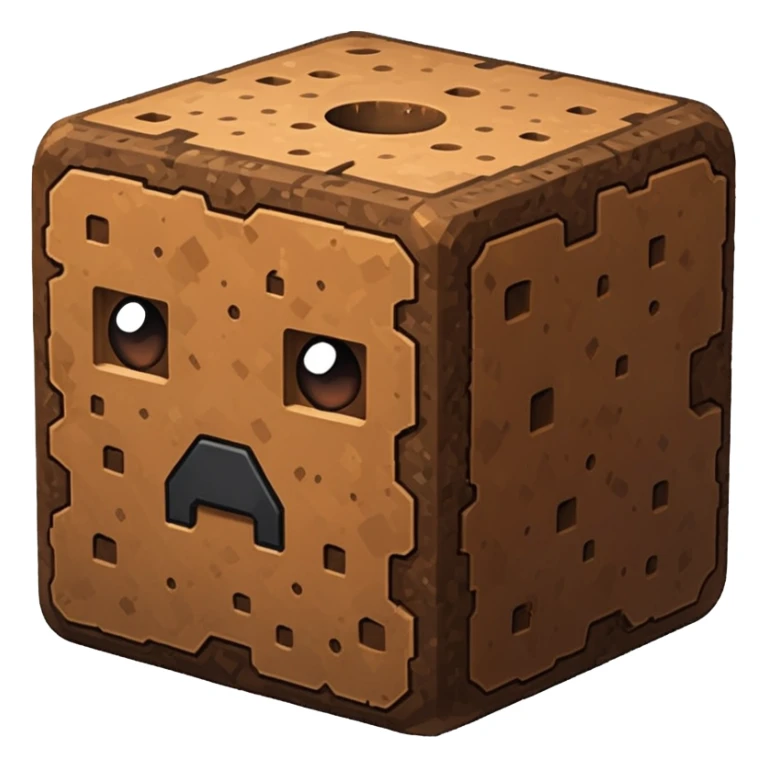 Klocek skaczącego dirtu z minecraft sticker