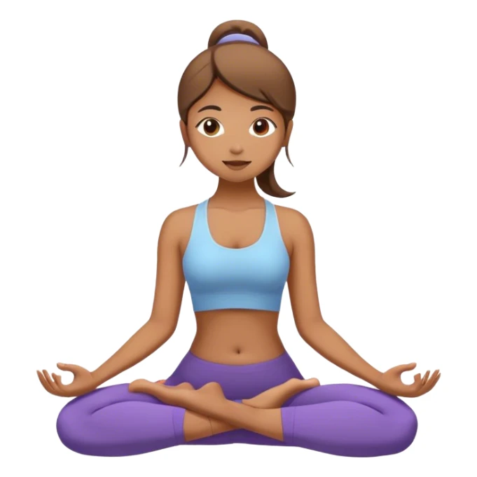 Chica haciendo joga sticker