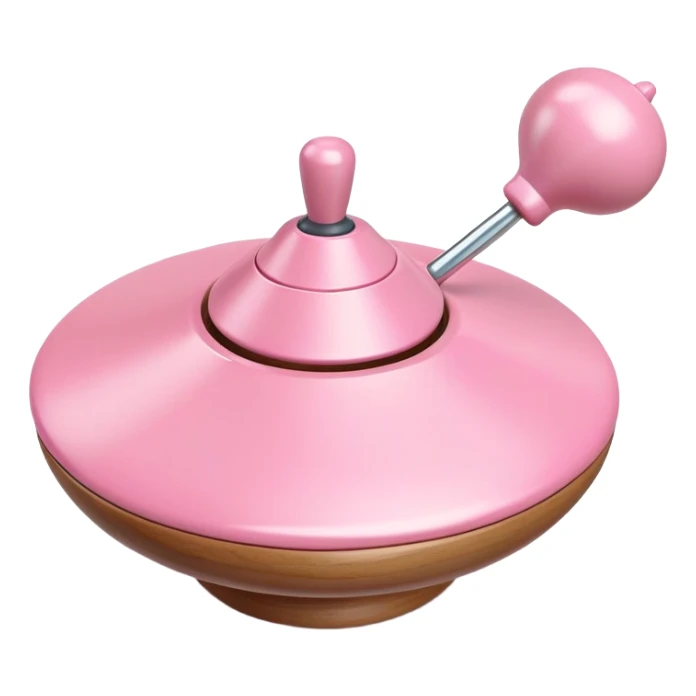 pastel pink spinning top toy for children sticker