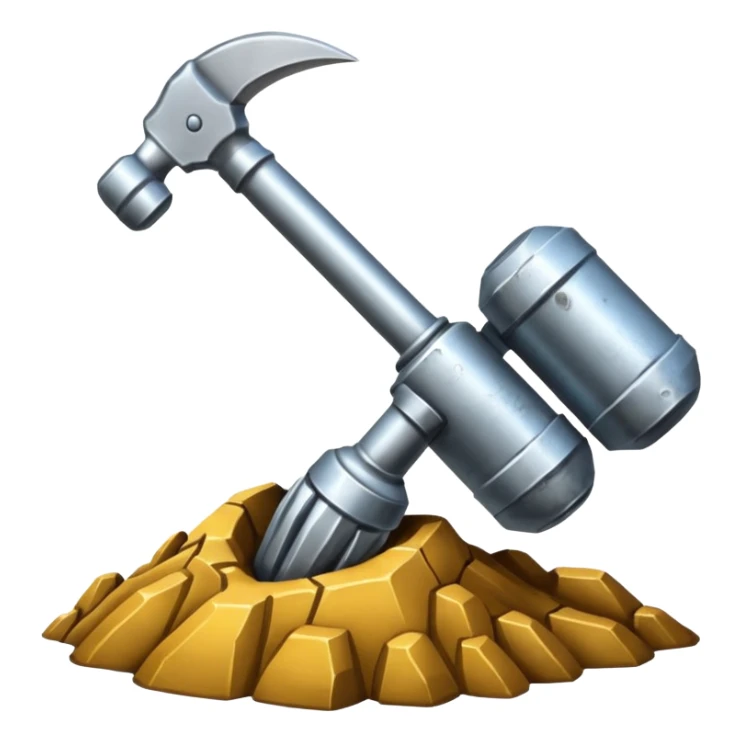 Een boor machine een drilboor die je in de grond moet duwen  sticker