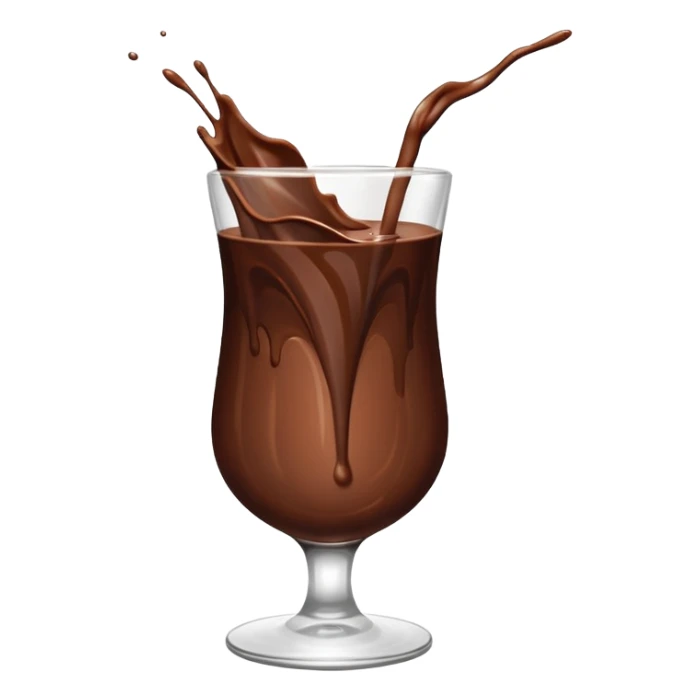 glass of chocolate water sticker