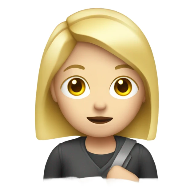 Blonde girl warning sign sticker